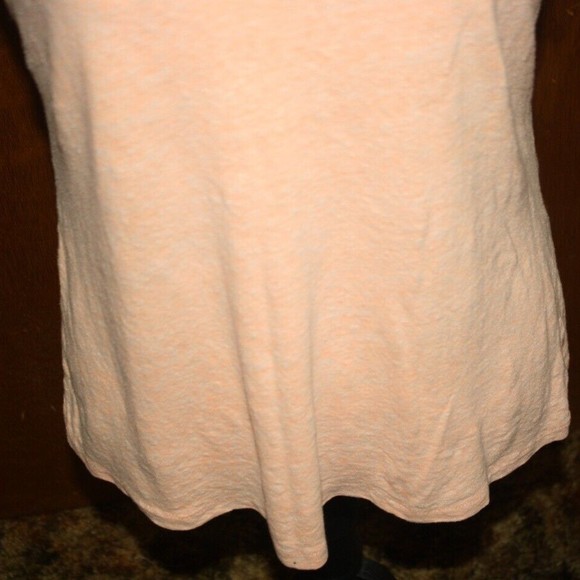 3/$15 Xhileration Women's Tee Apricot/White Sz SS L  T-Shirt - Picture 3 of 6